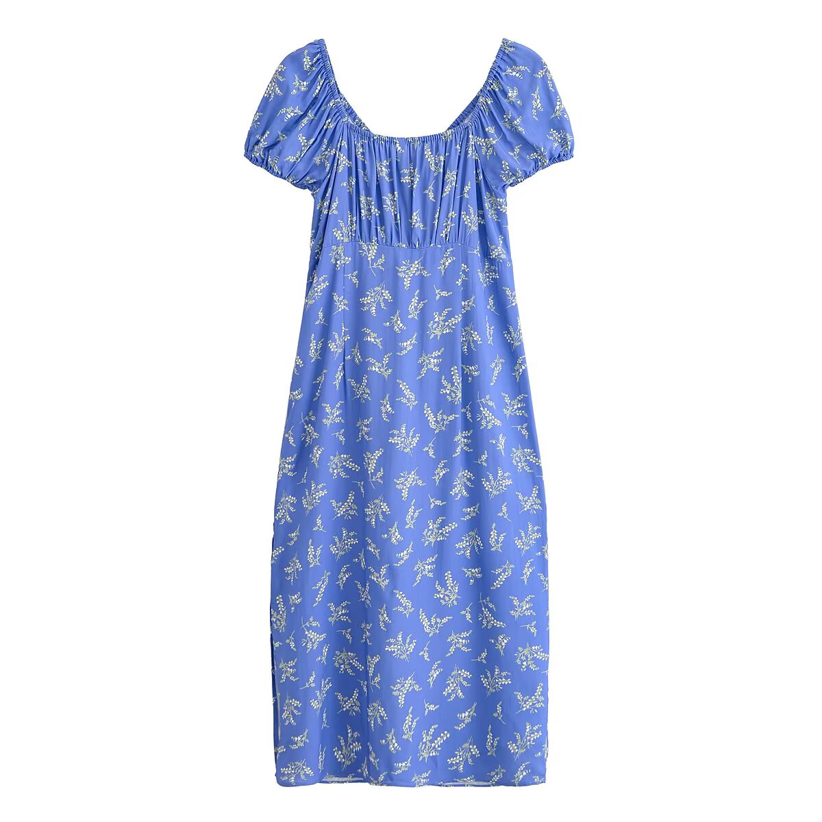 Spring Fashionable Slim Fit High End Sense Floral Flounce Waist Tight Dress by Ragazza