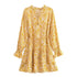 Women Cotton watermark Bohemian Beach Belt Dress by Ragazza