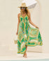 Spring Summer off the Shoulder V neck Women Clothing Spaghetti Strap Floral Print Fairy Long Elegant Dress Large Swing Dress  DestGlow
