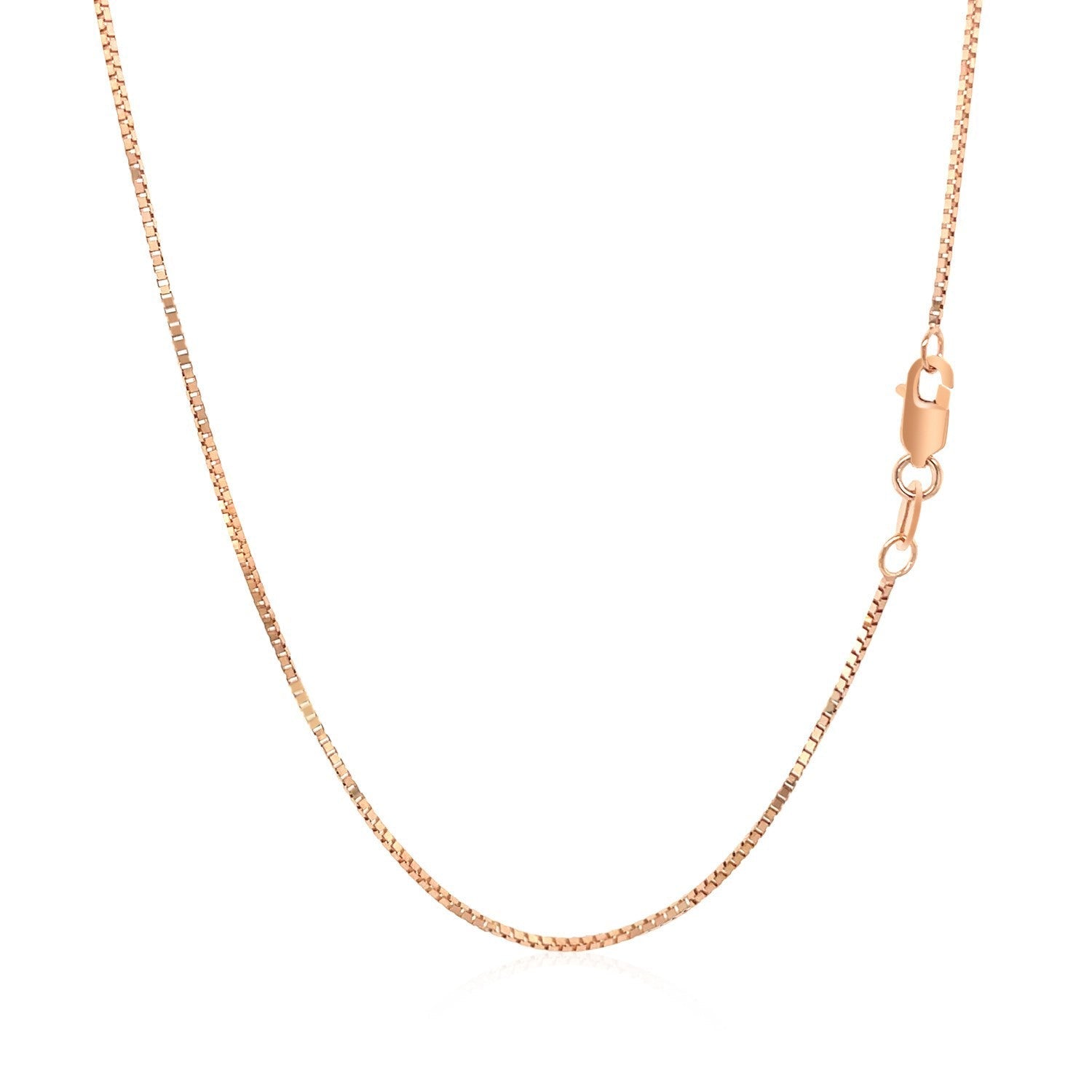 14k Rose Gold Classic Box Chain 0.8mm by Bids.com