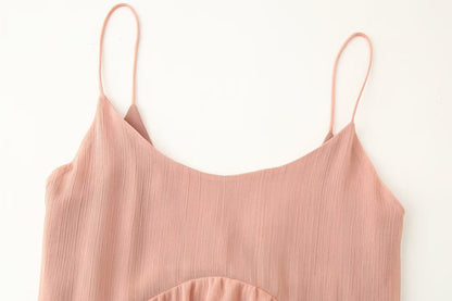 Women Slim Fit Sexy Backless Laminated Decoration Dress Women by Ragazza