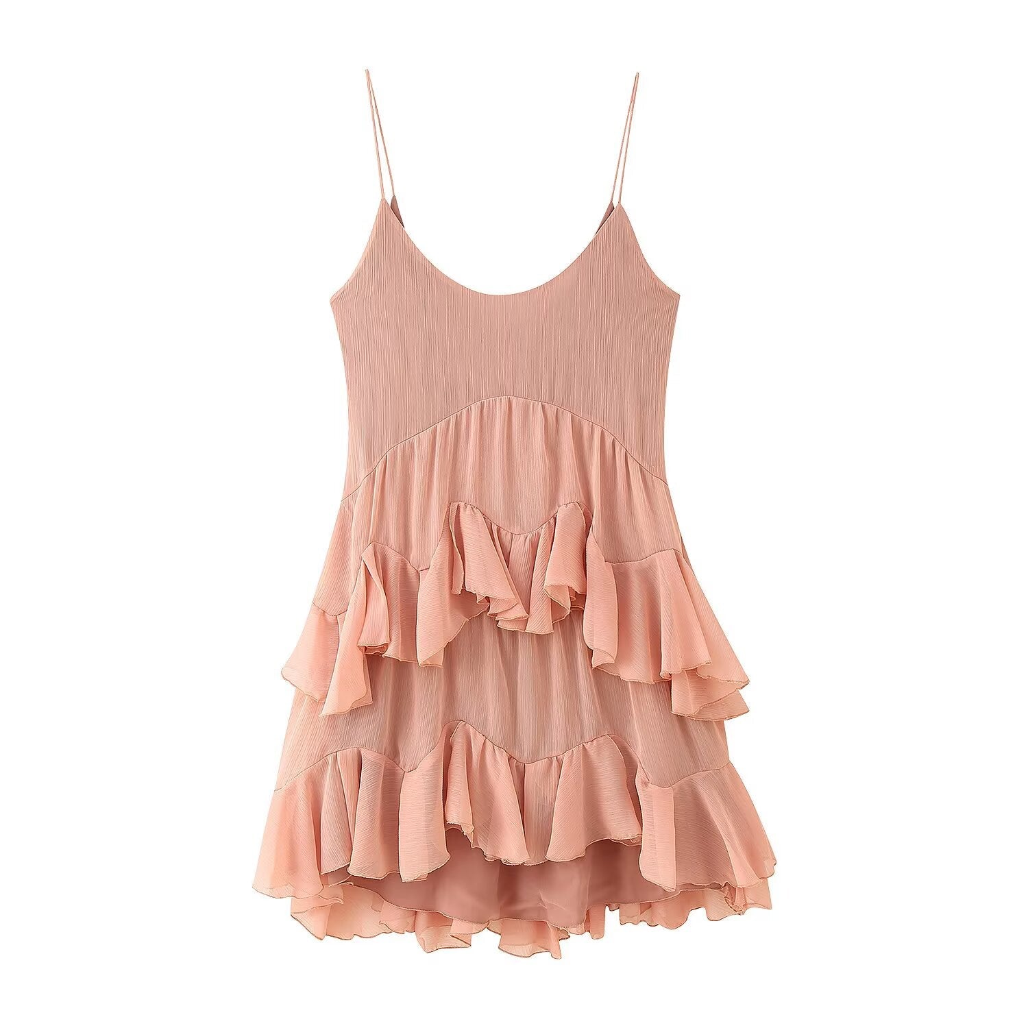 Women Slim Fit Sexy Backless Laminated Decoration Dress Women by Ragazza