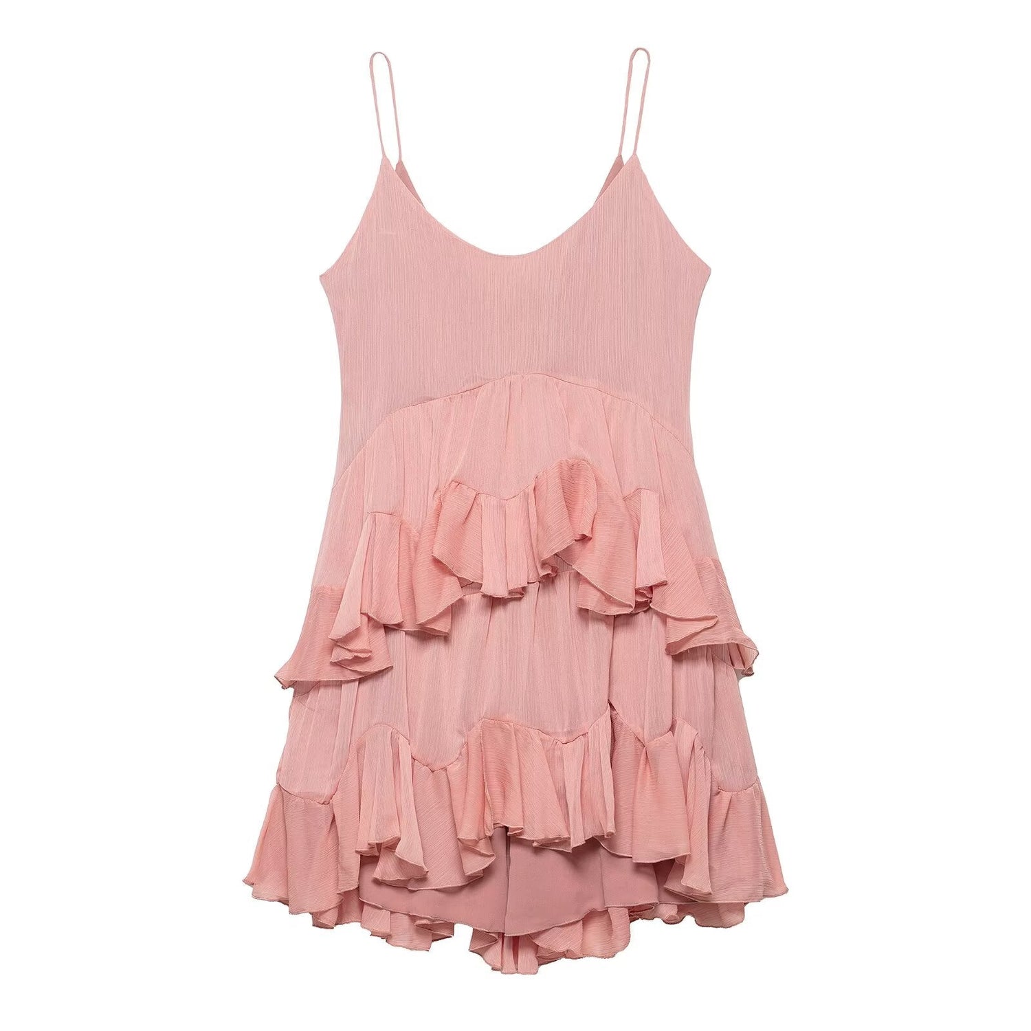 Women Clothing Summer Laminated Decoration Short Strap Dress Women by Ragazza