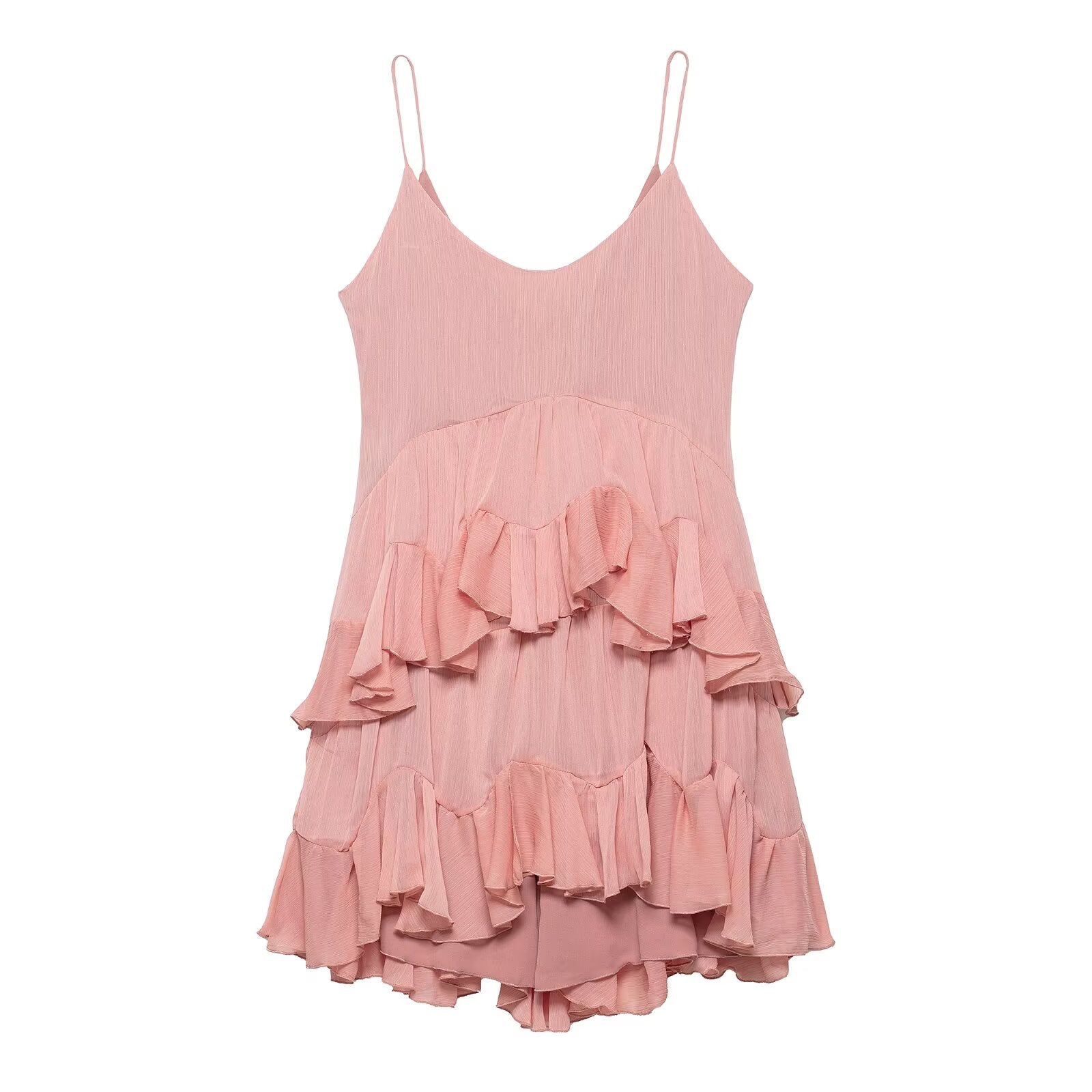 Women Clothing Summer Laminated Decoration Short Strap Dress Women by Ragazza
