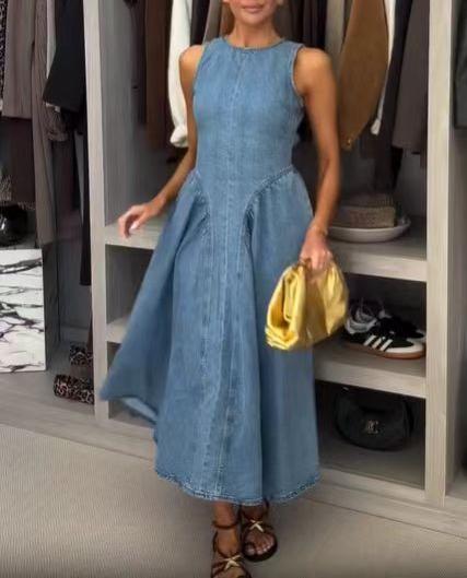 Summer Women Clothing Sexy Lacing High Waist Denim Dress Women by Ragazza