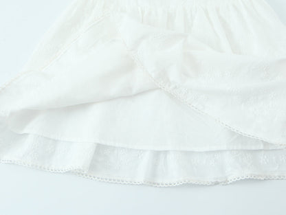 French Retro Square Collar Sexy Embroidery Suspender Sexy Stitching Lace Dress by Ragazza