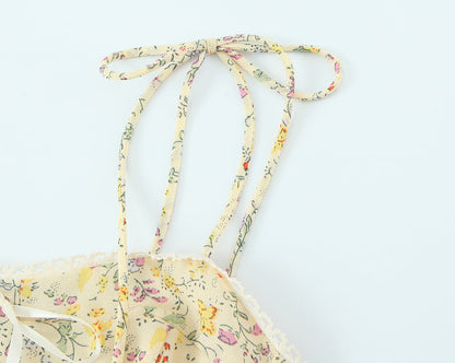 Women Sexy Backless Hip Women Bow Floral Strap Dress by Ragazza