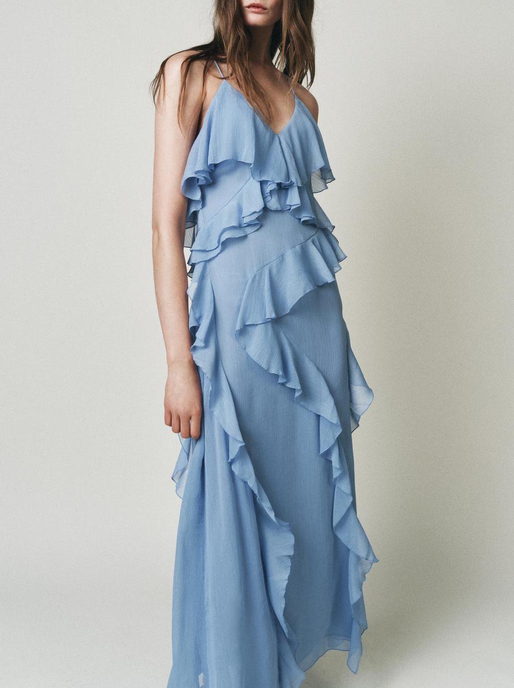 Women Laminated Decoration Sling Dress by Ragazza