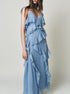 Women Laminated Decoration Sling Dress by Ragazza