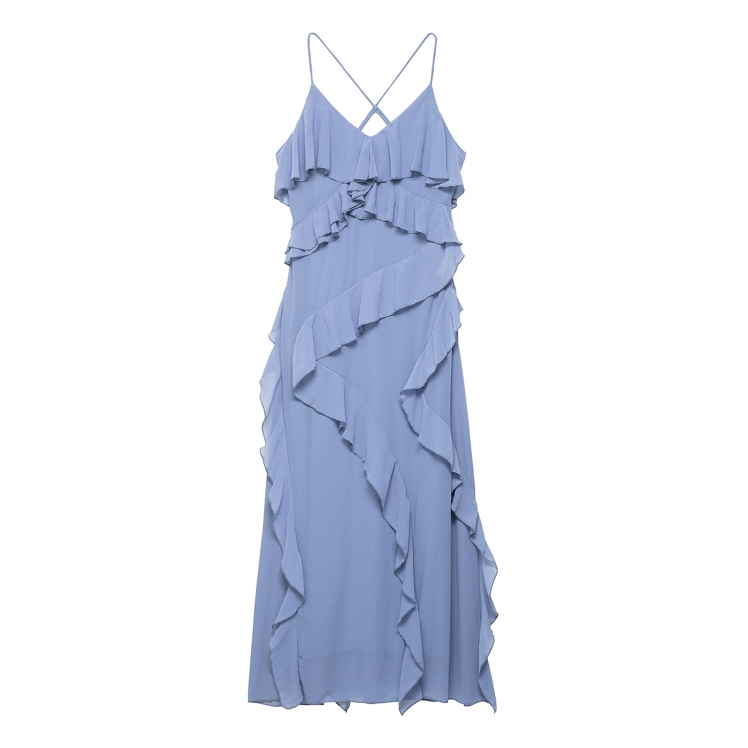 Women Laminated Decoration Sling Dress by Ragazza