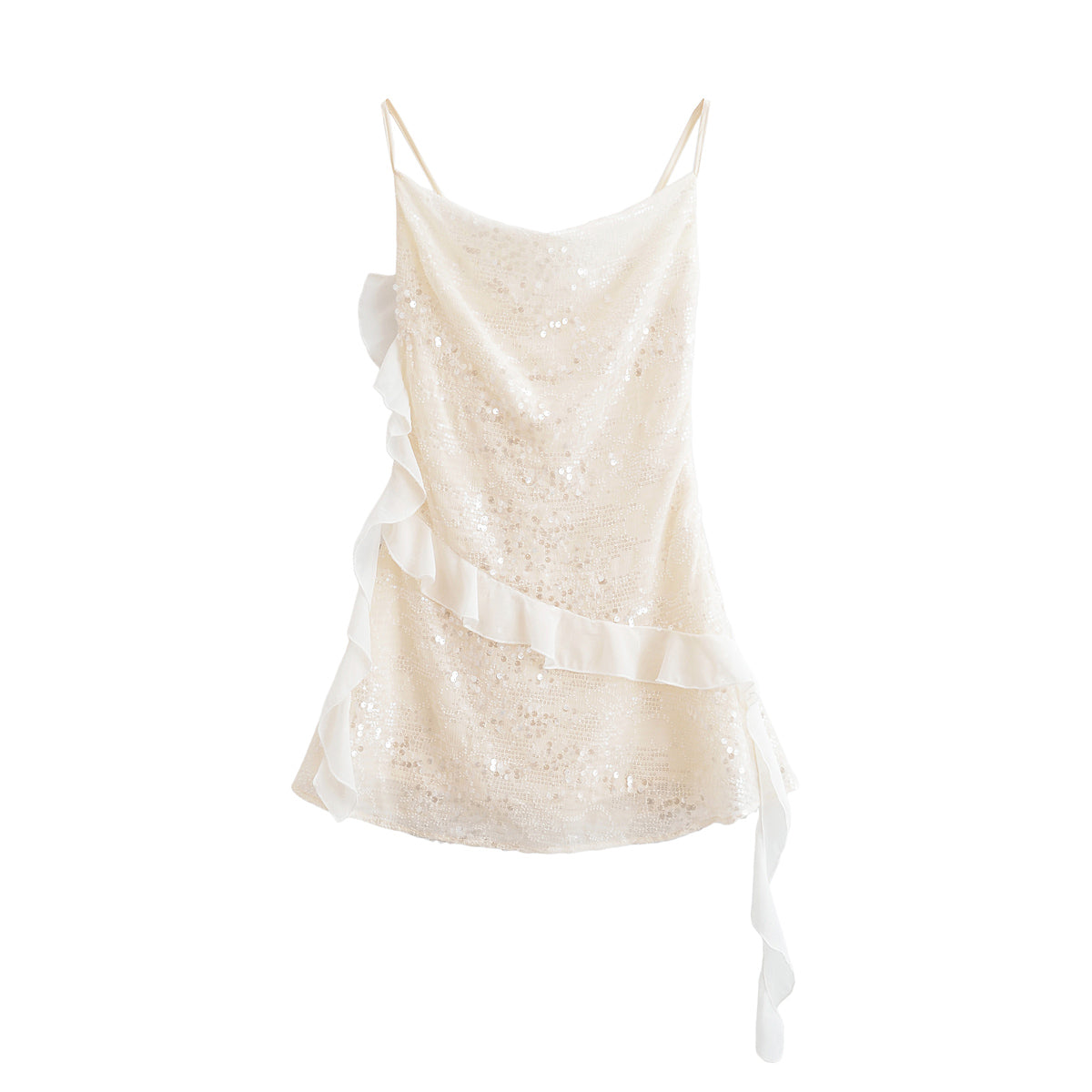 Summer Laminated Decoration Sequin Short Dress by Ragazza