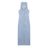 Women Clothing Early Spring Light Blue Sexy Button Denim Long Dress by Ragazza