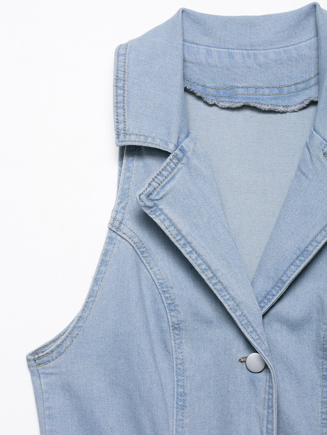Women Clothing Early Spring Light Blue Sexy Button Denim Long Dress by Ragazza