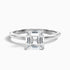 Kylie 4.5 Carat Asscher Cut Hidden Halo Moissanite Engagement Ring in 10k White Gold  DestGlow