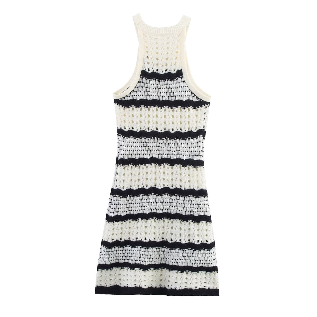 Women Clothing French Mixed Color Stripe Sexy Sling Dress by Ragazza