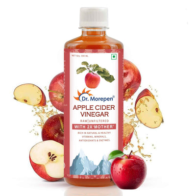 Dr. Morepen Apple Cider Vinegar With 2x Mother for Weight Management, Immunity, Skin & Hair