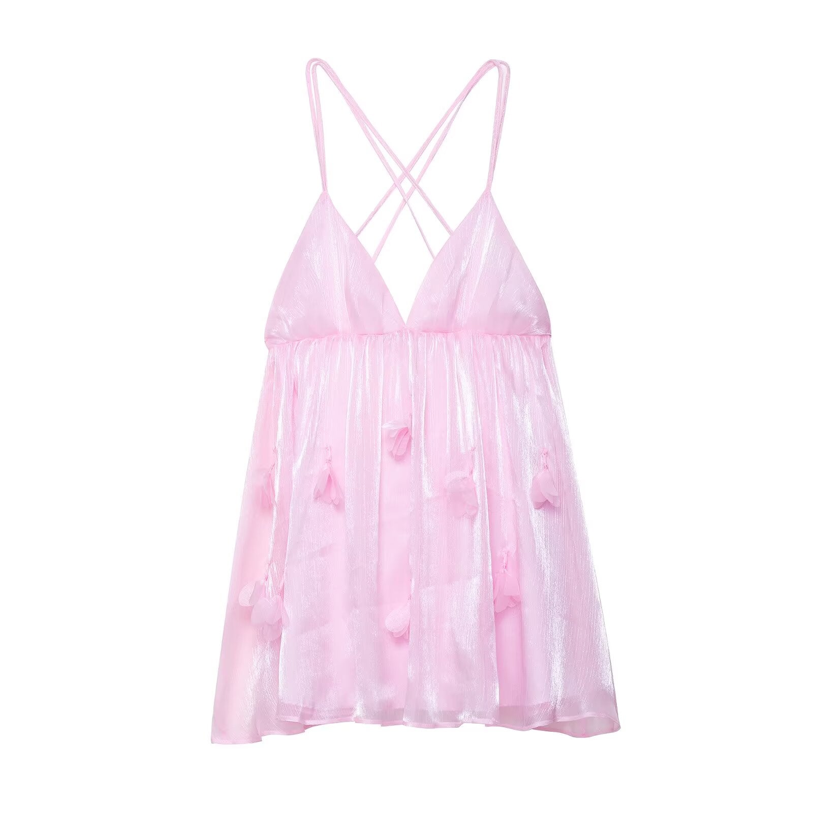 Summer Women Clothing Sexy Floral Suspenders Puff Short Dress by Ragazza