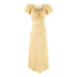 Summer French Gentle Elegant Jacquard Drawstring Waist Controlled Slimming Maxi Dress by Ragazza