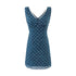 V neck Organza Patchwork Waist-Slimming Floral Dress Women Summer Waist-Controlled Slim-Fit Sleeveless Dress by Ragazza