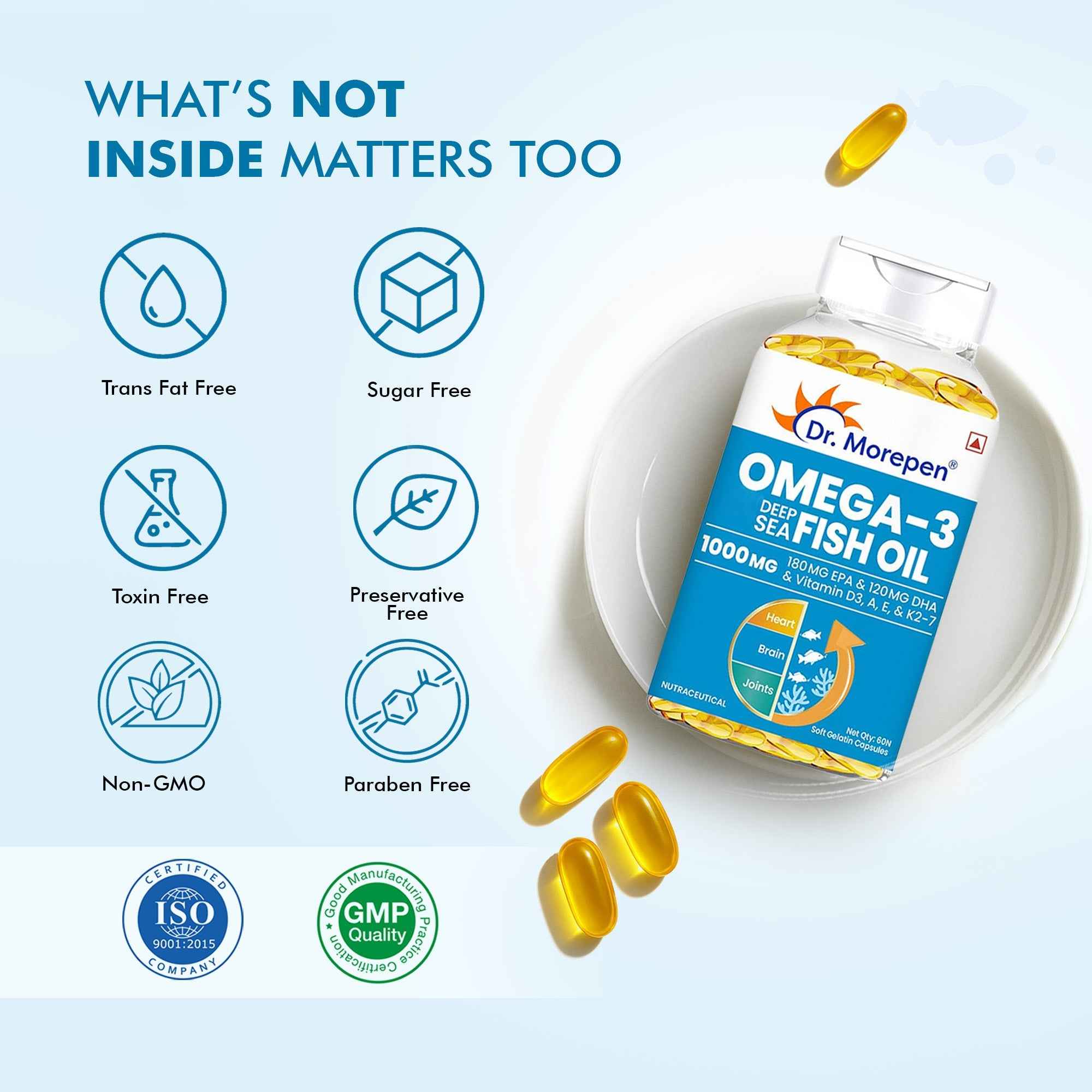 Dr. Morepen Omega 3 Deep Sea Fish Oil Softgels