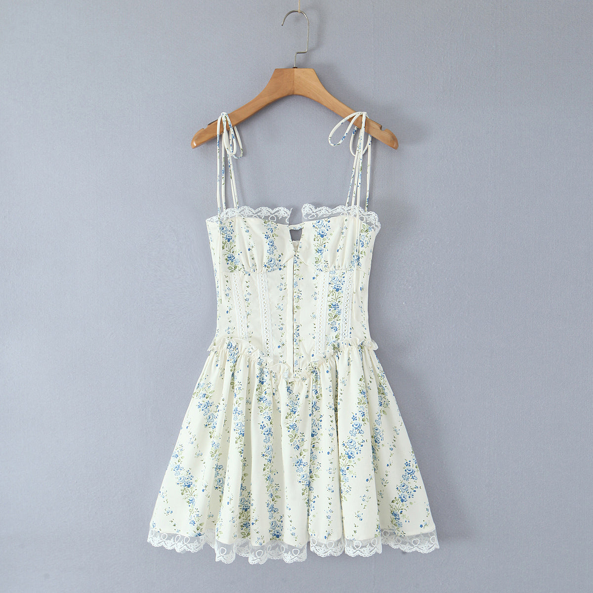 Women Clothing Sexy Sexy Lace Stitching Printing Waist Tight Dress by Ragazza