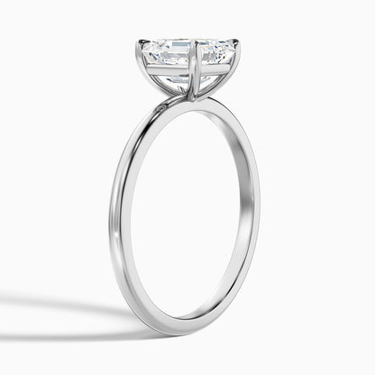 Laura 4.5 Carat Asscher Cut Solitaire Moissanite Engagement Ring in 14k Yellow Gold