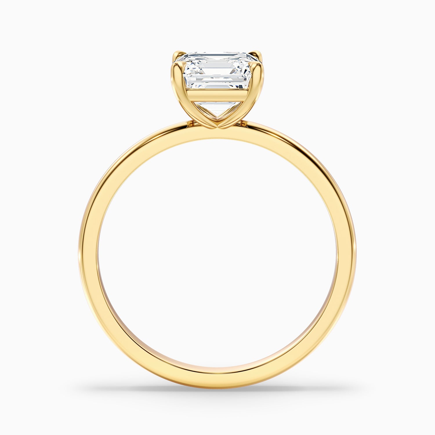 Liana 4.5 Carat Asscher Cut Solitaire Lab Grown Diamond Engagement Ring in Platinum
