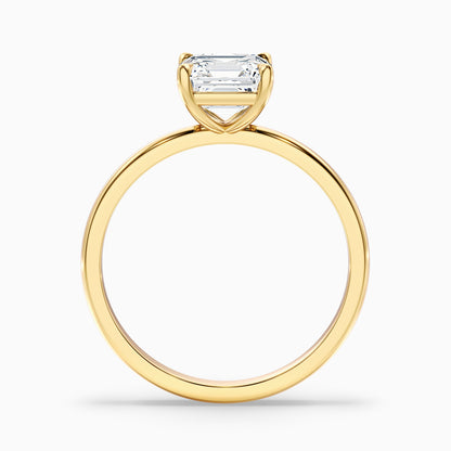 Liana 5 Carat Asscher Cut Solitaire Lab Grown Diamond Engagement Ring in 18k Yellow Gold