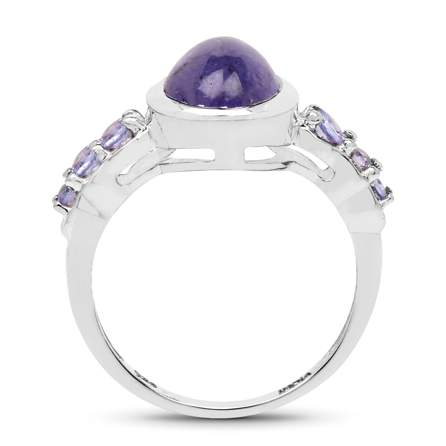 3.82 Carat Genuine Tanzanite .925 Sterling Silver Ring by Bids.com