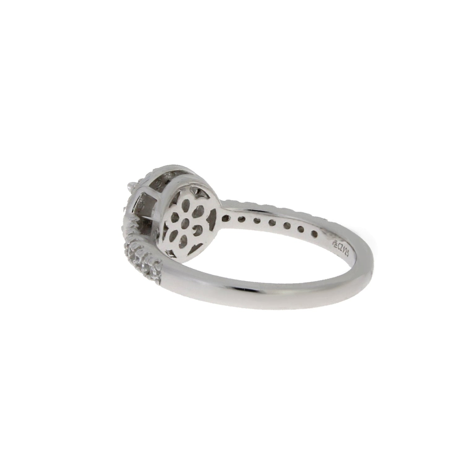 Natural Cubic Zirconium Ring Sterling Silver by Bids.com