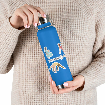 Yoga Poses Find Your Balance Insulated Bottle - 22oz Stainless Steel Vacuum Flask