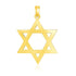 14k Yellow Gold Polished Star of David Pendant  DestGlow