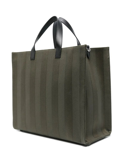 Fendi Men Fendi Club Pequin Canvas Shopper Bag by Luosophy