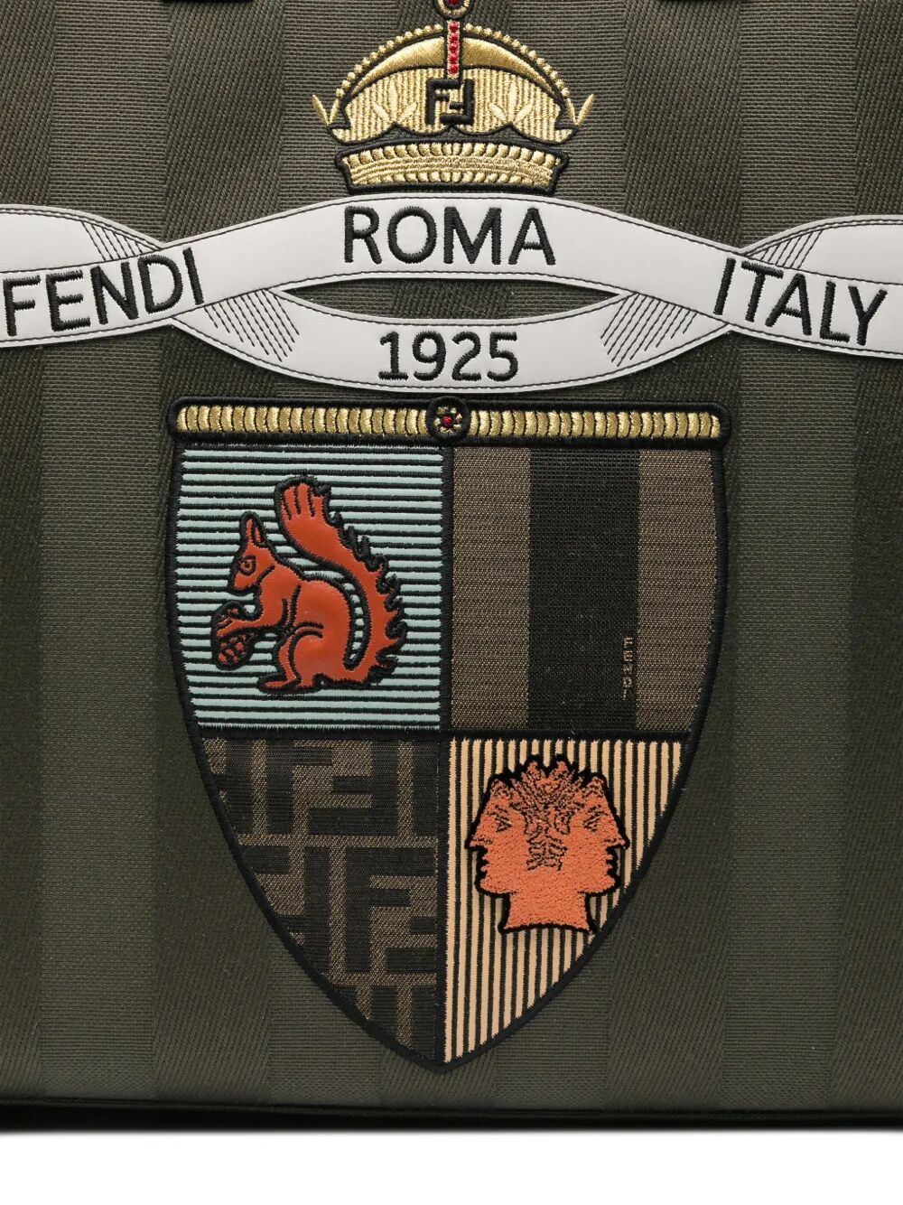 Fendi Men Fendi Club Pequin Canvas Shopper Bag by Luosophy