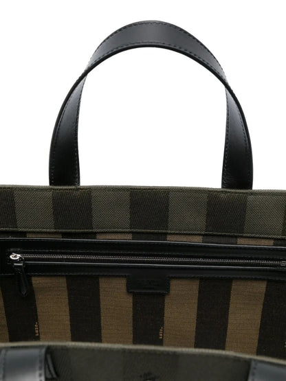 Fendi Men Fendi Club Pequin Canvas Shopper Bag by Luosophy
