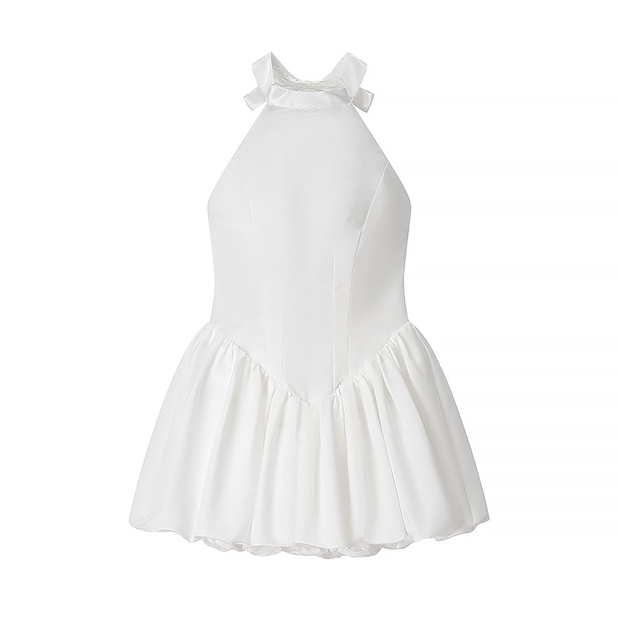 Women Clothing Elegant Fitted Waist Bowknot Lace up Pettiskirt Dress by Ragazza
