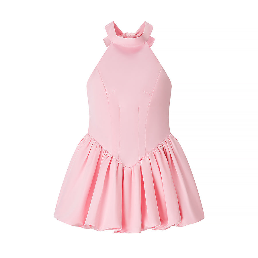 Women Clothing Elegant Fitted Waist Bowknot Lace up Pettiskirt Dress by Ragazza