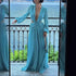 Beach Vacation Sexy Dress Women Summer Cropped Outfit Solid Color Seaside Atmosphere Maxi Dress by Ragazza
