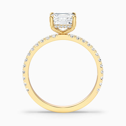 Mandy 4.5 Carat Asscher Cut Side Stone Moissanite Engagement Ring in 925 Sterling Silver