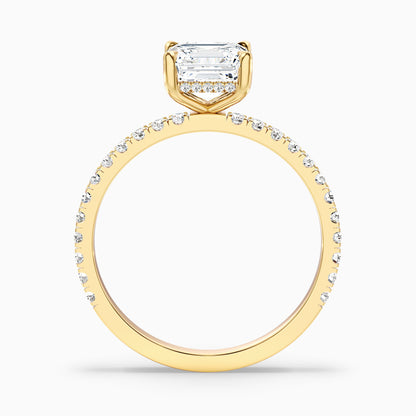 Mandy 5.5 Carat Asscher Cut Side Stone Moissanite Engagement Ring in Platinum