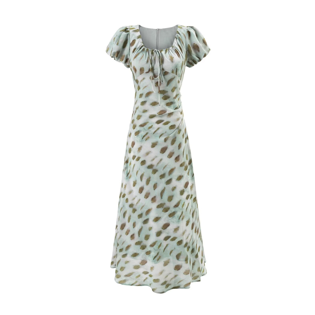 Summer Vintage Simple Holiday Series Casual Slim U Neck Dress by Ragazza