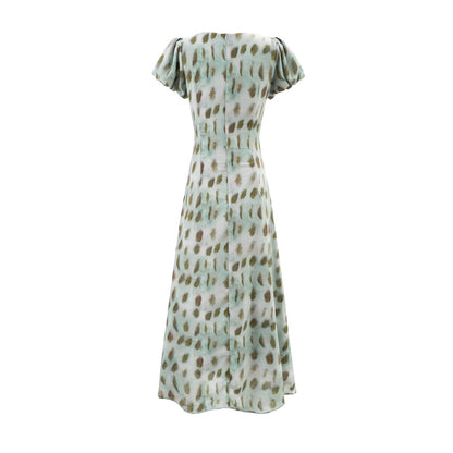 Summer Vintage Simple Holiday Series Casual Slim U Neck Dress by Ragazza