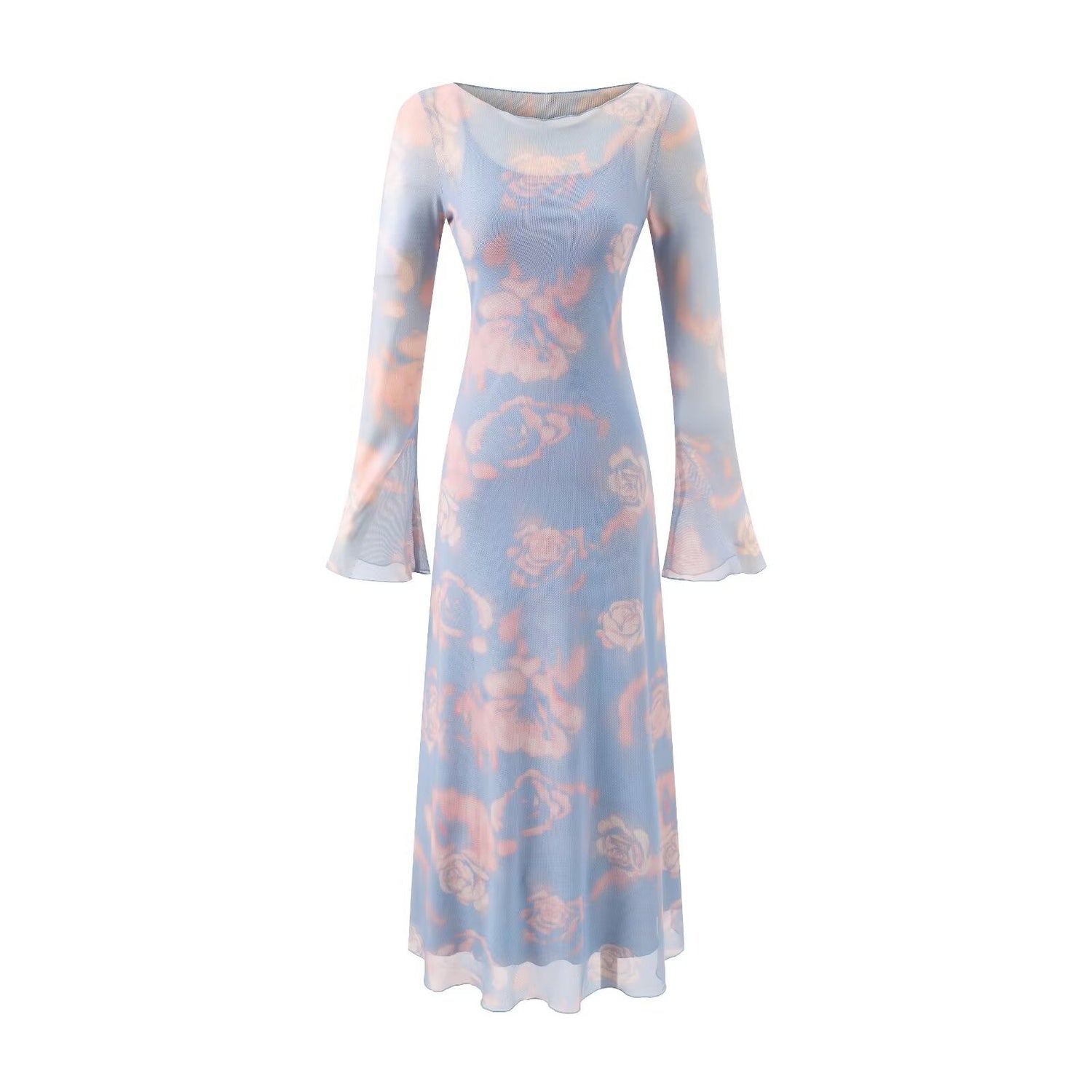 Summer Casual Sexy Micro Stretch Long Sleeve Waist Slimming Figure Dress by Ragazza