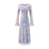 Summer Casual Sexy Micro Stretch Long Sleeve Waist Slimming Figure Dress by Ragazza