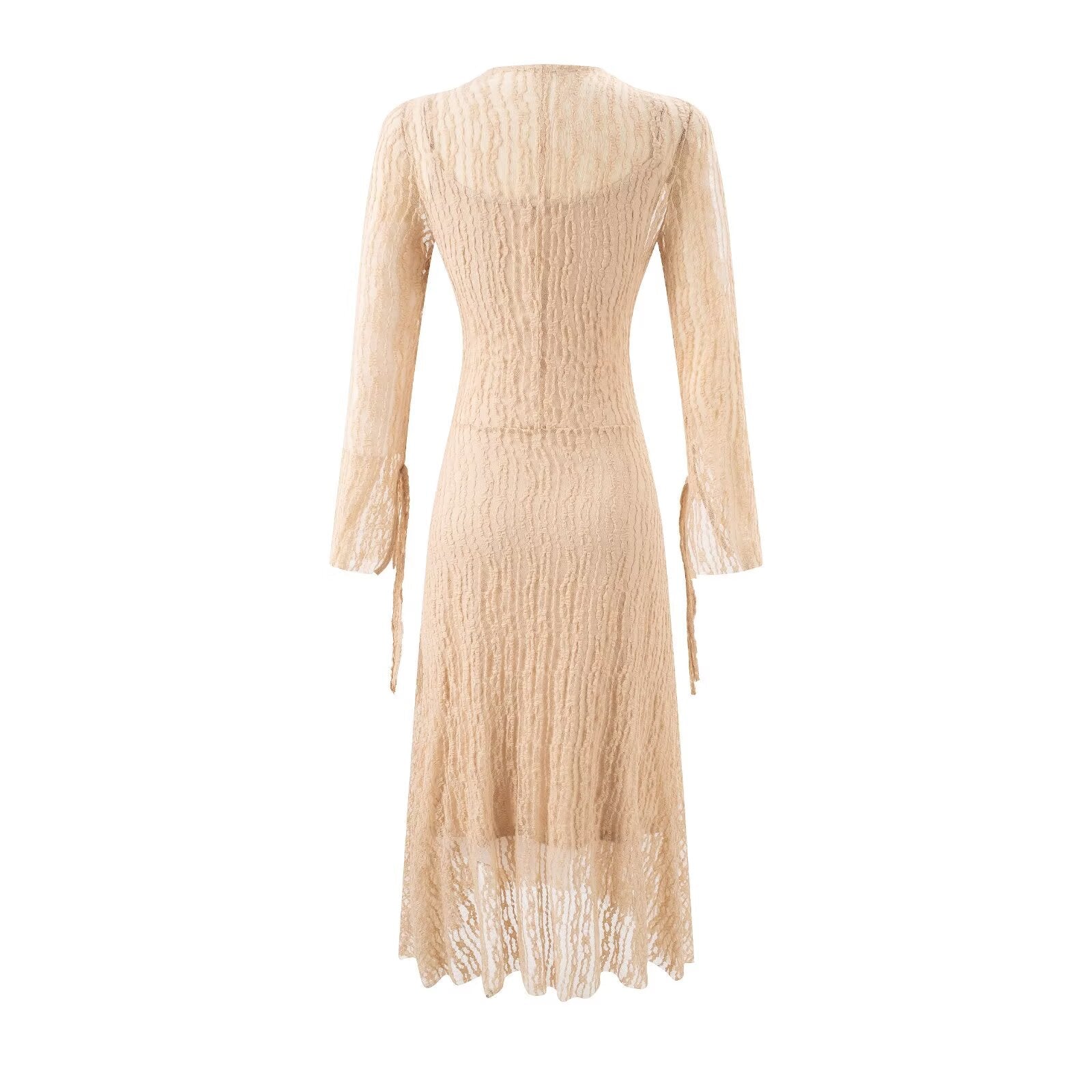 Summer Vintage Adult Woman Casual Drawstring Strap Flattering Figure Dress by Ragazza
