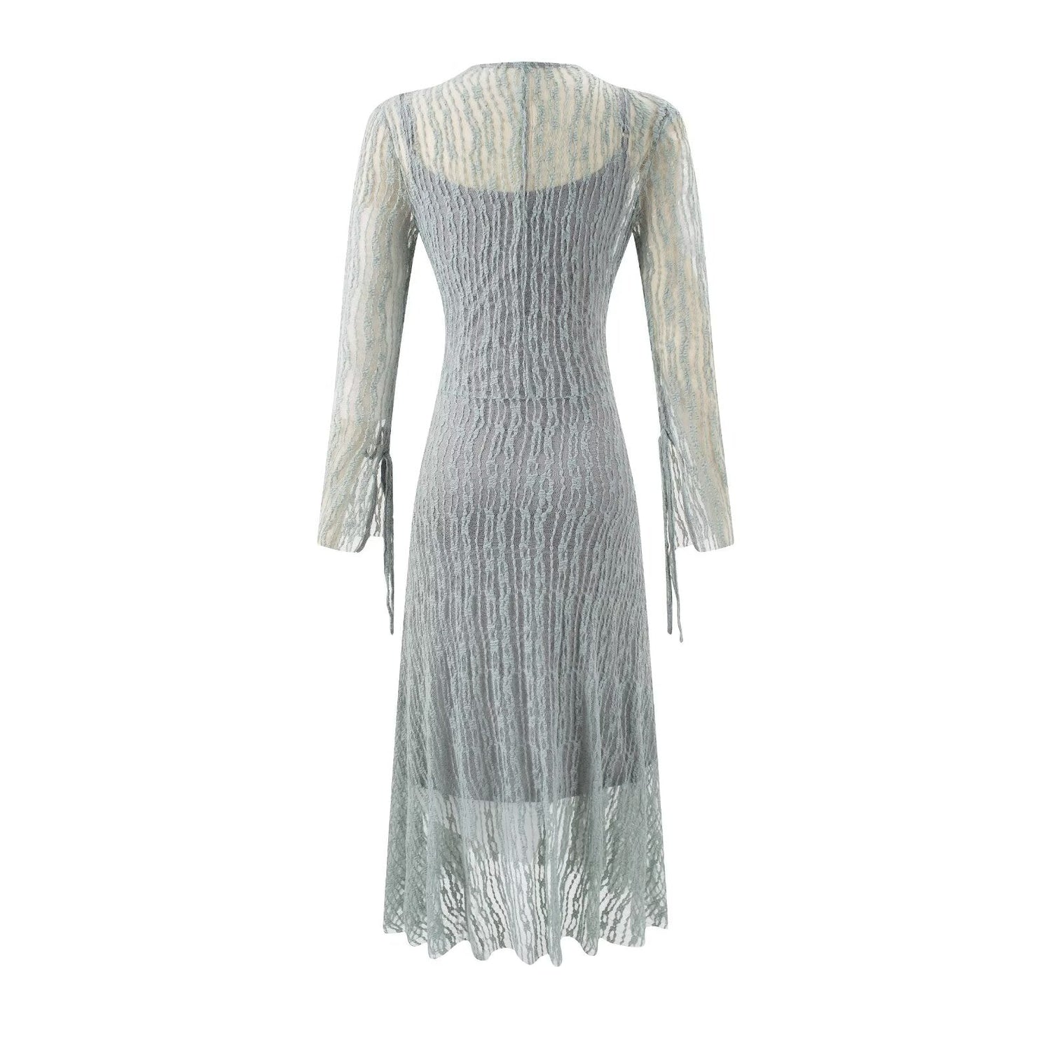 Summer Vintage Adult Woman Casual Drawstring Strap Flattering Figure Dress by Ragazza
