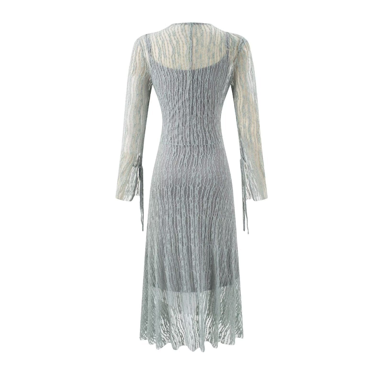 Summer Vintage Adult Woman Casual Drawstring Strap Flattering Figure Dress by Ragazza