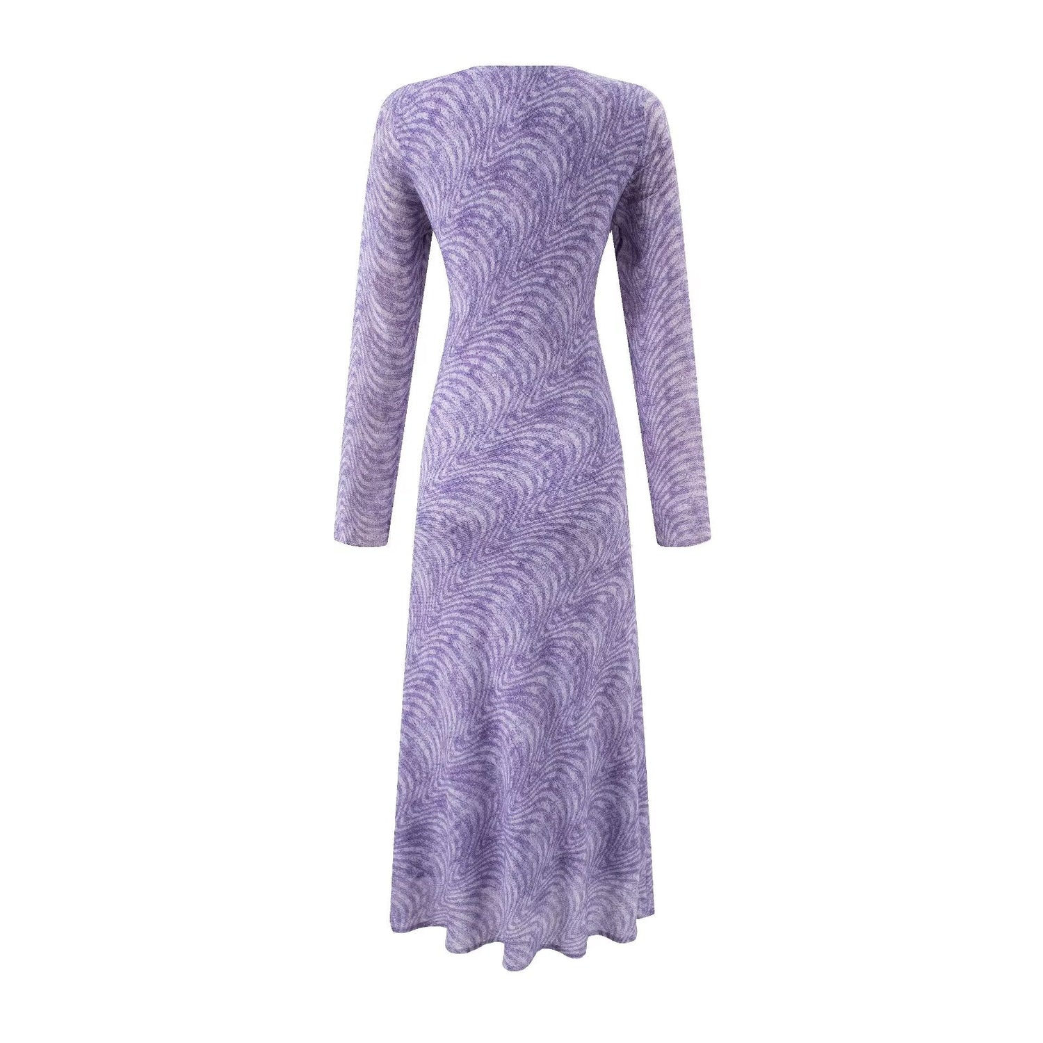 Summer Vacation Beach Casual Sexy V neck Tied Long Sleeves Dress by Ragazza
