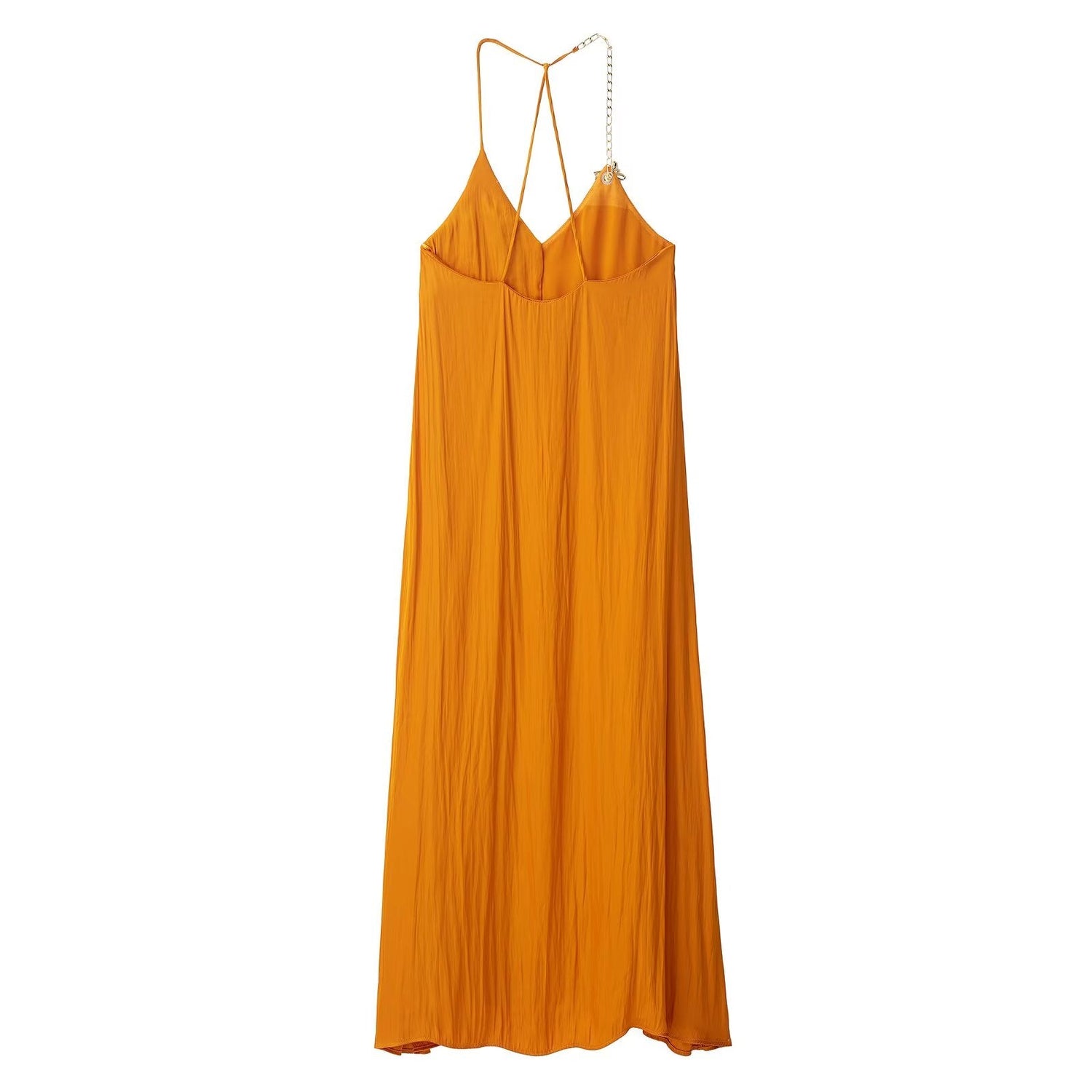 Women Clothing Accessories Satin Texture Midi Dress by Ragazza