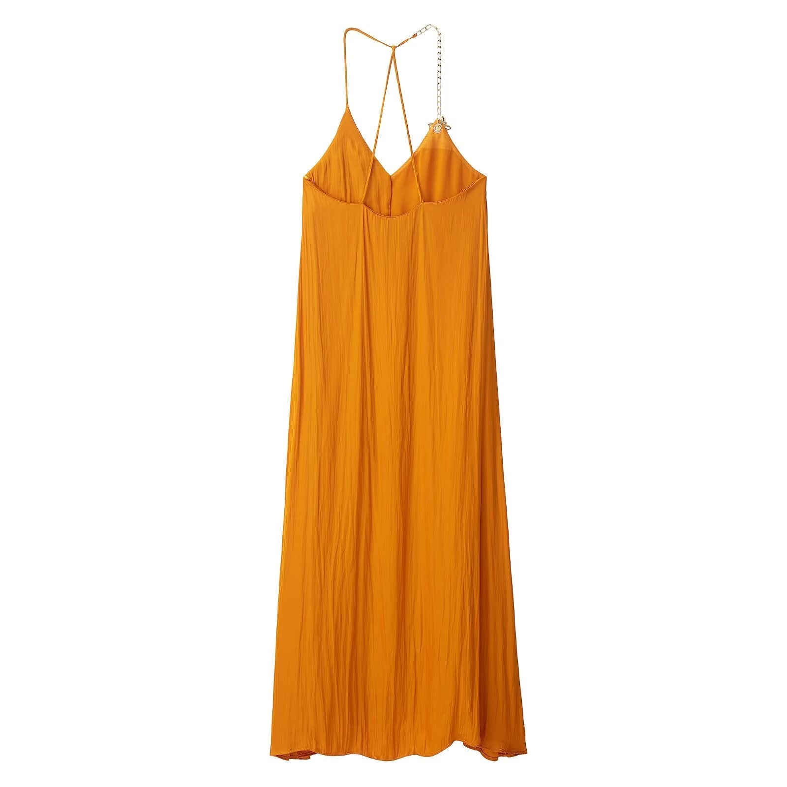Women Clothing Accessories Satin Texture Midi Dress by Ragazza
